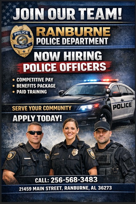 Ranburne PD Hiring